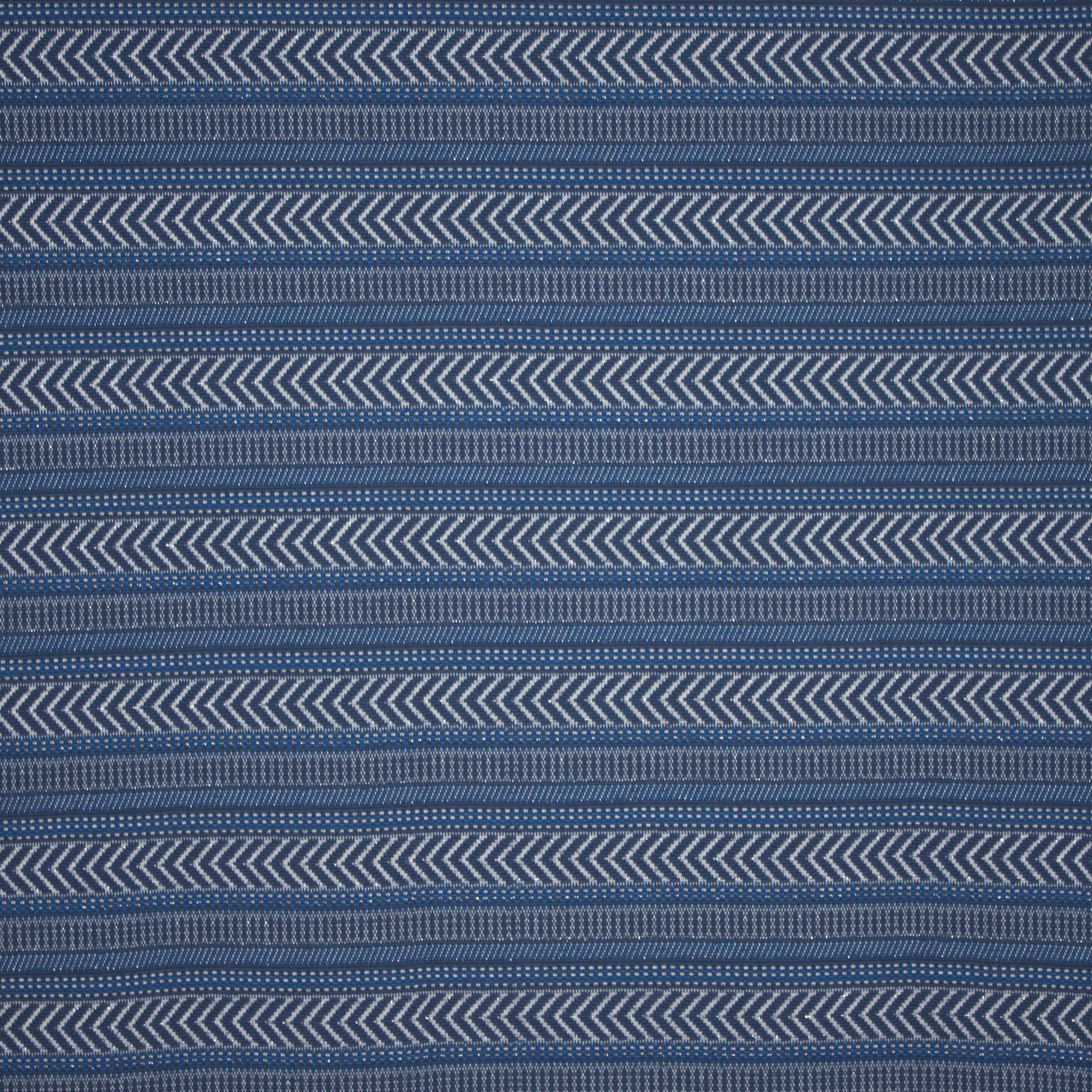 dikkere tricot  jeansblauw met streep en glitterdraad