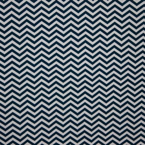 katoentricot blauw witte zigzag