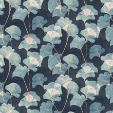 Blauwe canvas met bloemen van Poppy