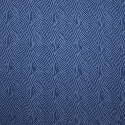 Blauwe tricot met abstracte lijnen
