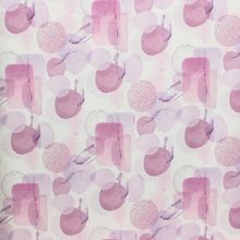 Organische french terry met lila print 'Artistic Lilac'