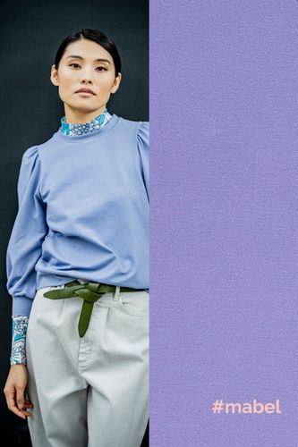 Lavendel katoen jeans van Fibre Mood
