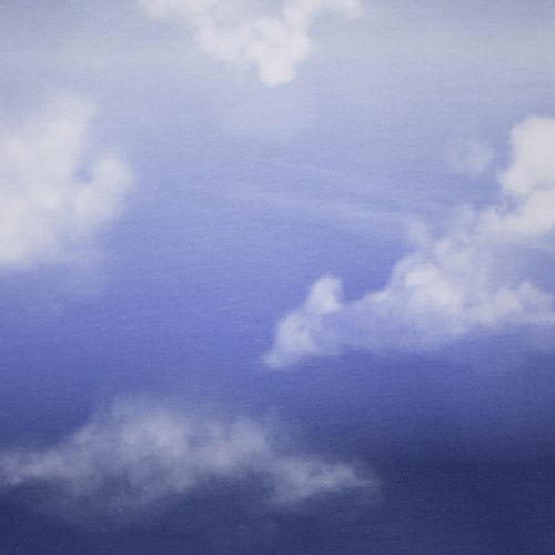 Blauwe Wolkenlucht Katoen Tricot