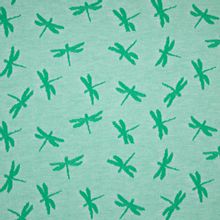Groene jacquard tricot met libellen