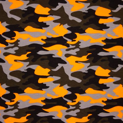 Grijze tricot met camouflageprint