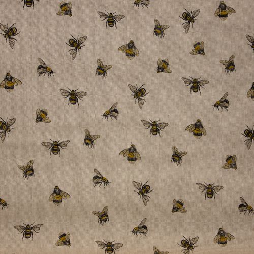 Lichtbruine canvas met bijen