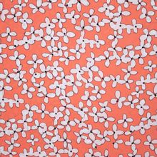 Oranje Polyester met Bloemen