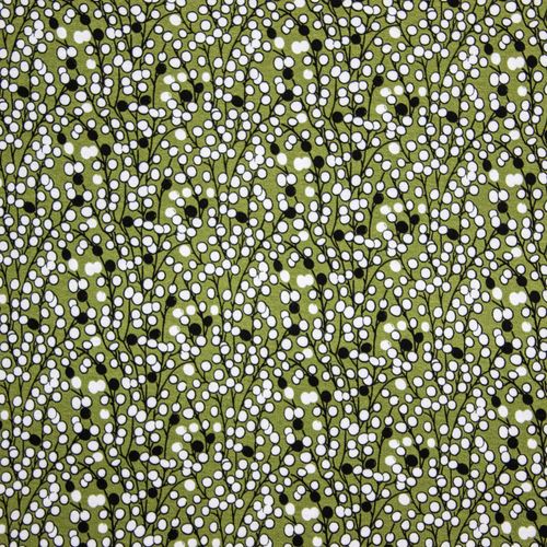 Groene Viscose Jersey met Twigs Patroon van My Image