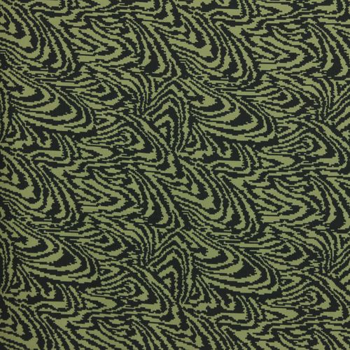Polyester crêpe groen 'Pixeled Wave' - Burda