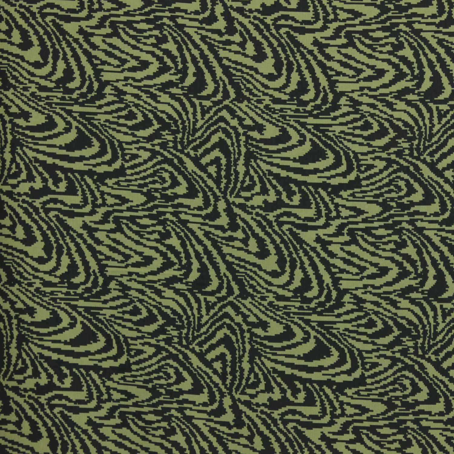 Polyester crêpe groen 'Pixeled Wave' - Burda