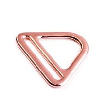 D ring met bandopening - rosé goud - 50 mm - driehoekig