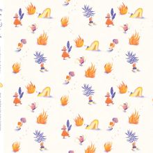 The abstract - French terry fire dancers - Capsule Fabrics