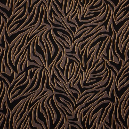 Bruine / zwarte viscose met tijgerprint - stoffen van leuven