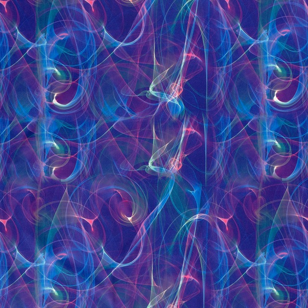Badpakstof paars met abstracte gekleurde rook