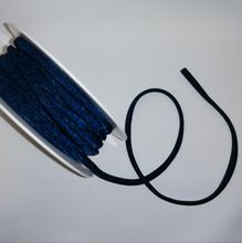 Donkerblauwe super zachte elastiek voor mondmaskers van  0,5 cm breed