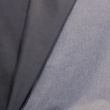 Blauwe gemêleerde softshell met blauwgrijze fleece achterkant