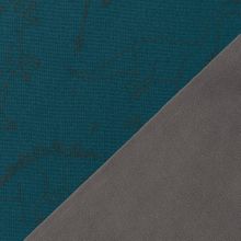 Blauwe reflecterende softshell met grijze fleece achterkant met dino's
