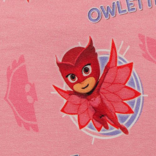 Roze french terry met gebrushte achterkant Owlette PJ Masks