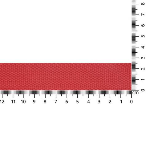 Tassenband / keperband 25 mm rood