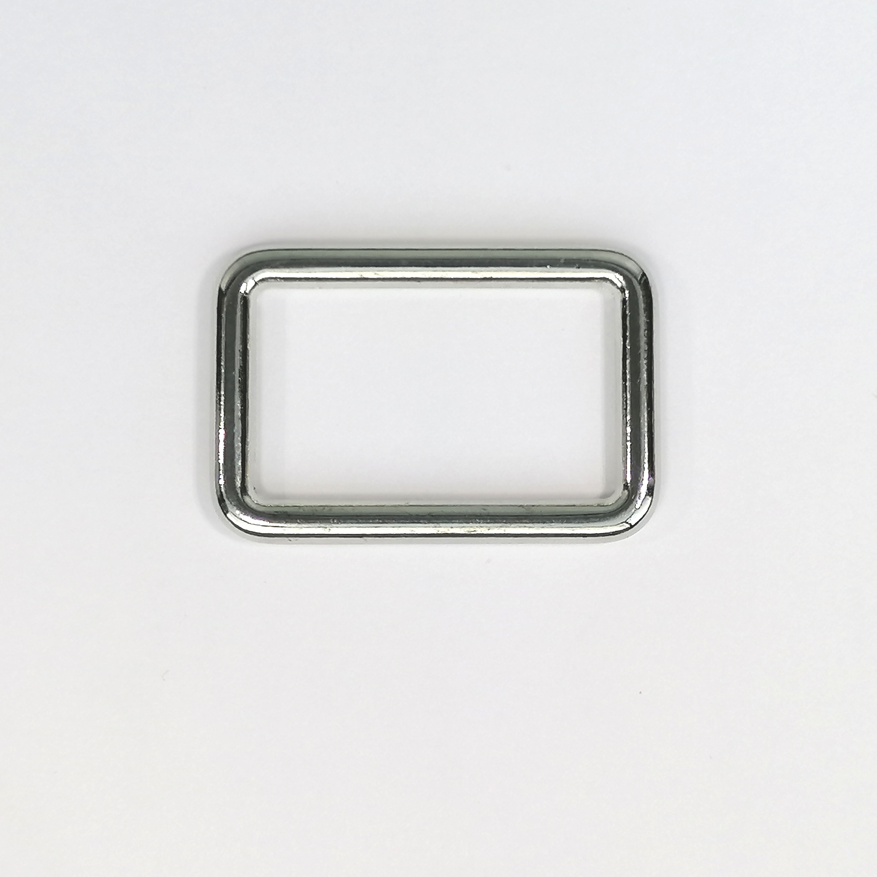 Rechthoekige ring - zilverkleurig - 2,5 x 1,5 cm