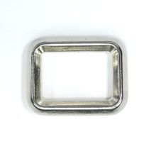 Rechthoekige ring - zilverkleurig - 2,5 x 1,5 cm - zwaar