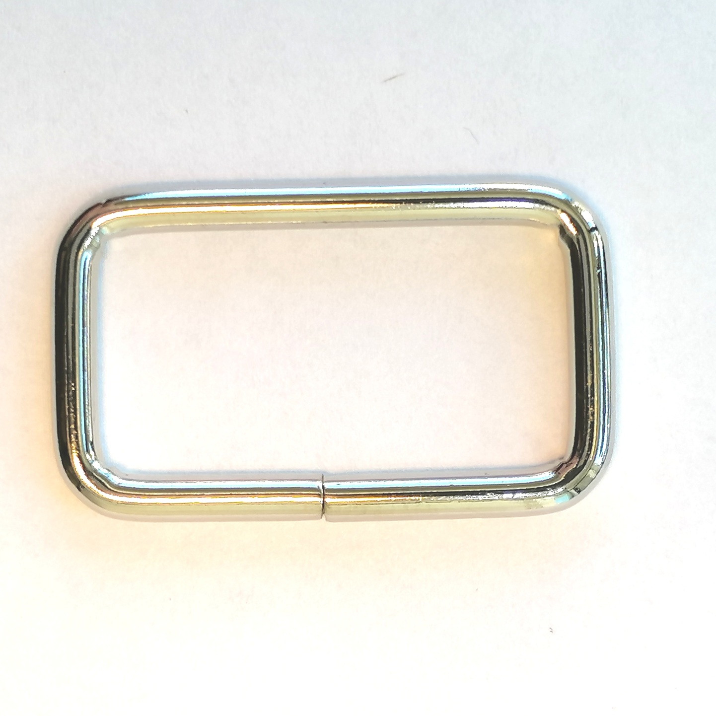 Rechthoekige ring - zilverkleur - 3,8 x 2 cm