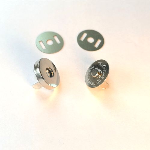 Magneetsluiting - 18 mm - zilverkleurig