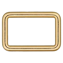 Rechthoekige ring - goudkleur - 2,5 x 1,5 cm