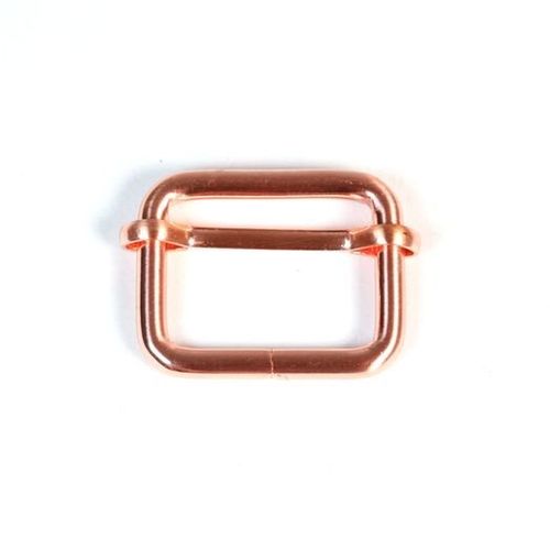 Schuifgesp - rosé goud / koper  20 x 15 mm