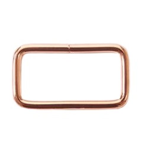 Rechthoekige ring - rosé goud / koper - 32 x 15 mm