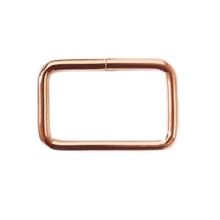 Rechthoekige ring - rosé goud / koper - 25 x 15 mm