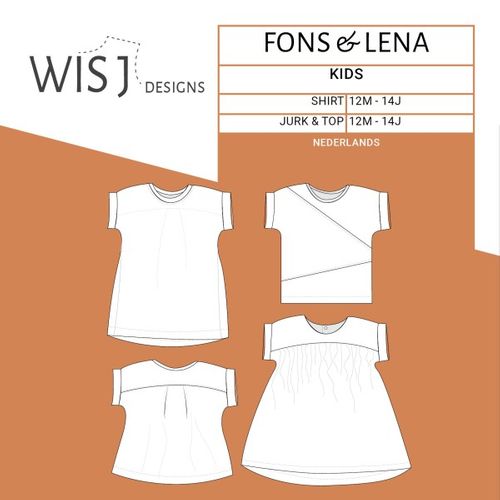 Patroon - Shirt & jurk / top - 'Fons & Lena' van Wisj - 1 tot 14 jaar