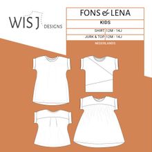 Patroon - Shirt & jurk / top - 'Fons & Lena' van Wisj - 1 tot 14 jaar