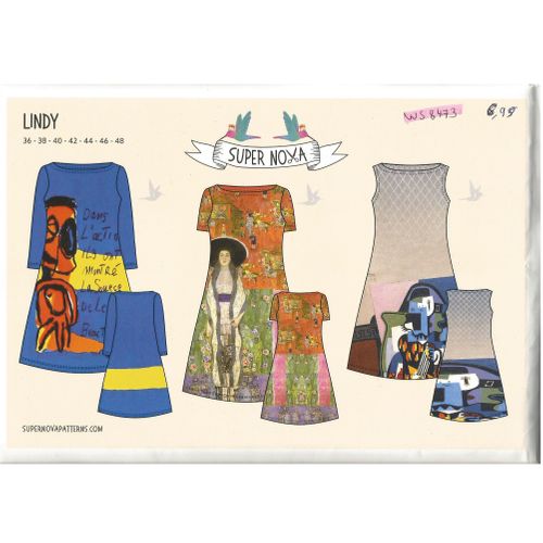 Patroon dames jurk in tricot (maat 36 - 48) - 'Lindy' van Super Nova