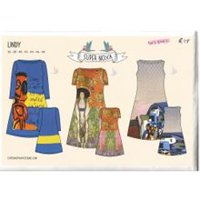 Patroon dames jurk in tricot (maat 36 - 48) - 'Lindy' van Super Nova