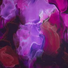 Zijde viscose mengeling abstract marbel paars - Lorré - Alta Moda