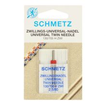 Universeel tweelingnaald - 2,5/80 - Schmetz - 1 stuk
