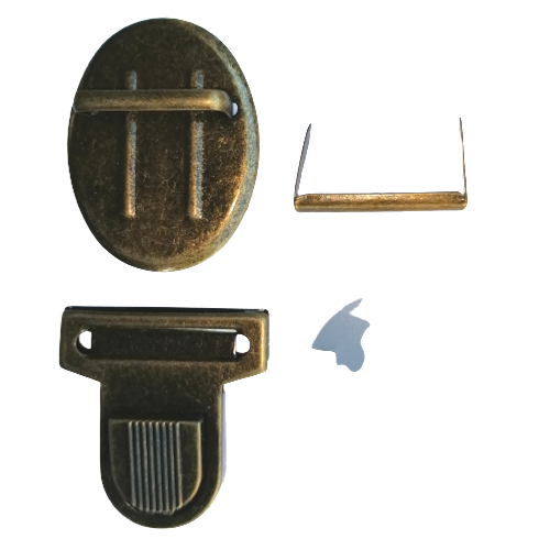 Metalen slot - brons - 50 mm