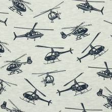 Witte gemêleerde sweater met helikopters van Poppy