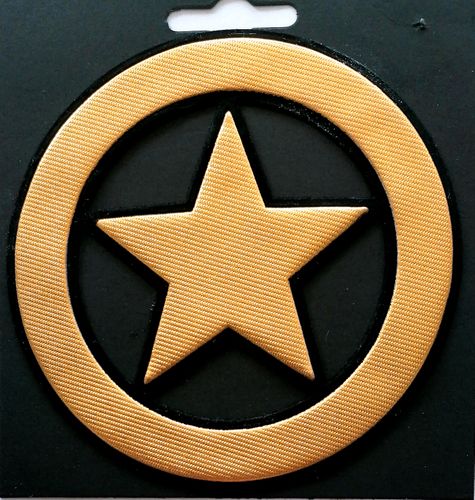 Opnaaibare applicatie - gouden ster - 10 cm