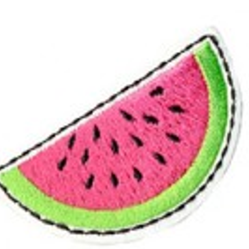Applicatie - watermeloen - 3 x 5,5 cm - stoffen van leuven