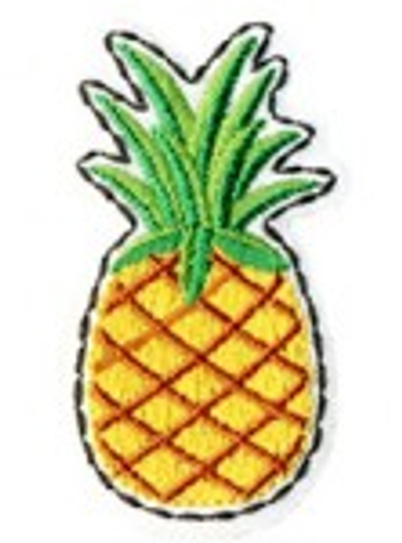 Applicatie - ananas - 3 x 5,5 cm - stoffen van leuven