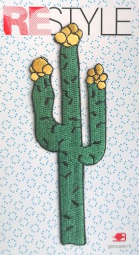 Applicatie - cactus - 12,5 x 4,5 cm
