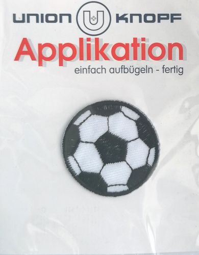 Opstrijkbare applicatie - voetbal - 3,5 cm