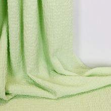 Groene viscose/polyester seersucker stretch