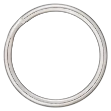 O ring met opening / sleutelring - zilverkleur - 25 mm