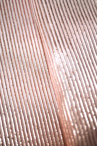 Half transparante polyester elasthane 'Shiny Stripes' - Burda Collectie Lente-Zomer 2022