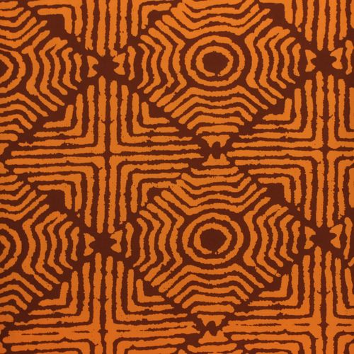 Oranje Polyester met 'Ethnic Maze'- Knipmode Collectie Lente-Zomer 2022