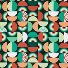 Canvas katoen groen met geometrisch patroon - lycklig design
