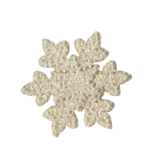 Applicatie - sneeuwvlok witte glitter - 3,5 cm